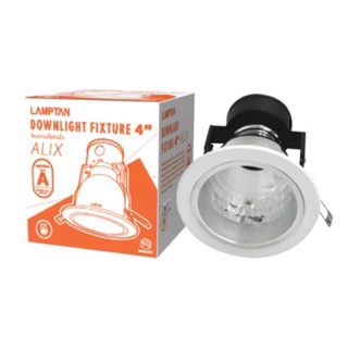 โคมไฟดาวน์ไลท์ Downlight ติดเพดาน ขนาด4” Lamptan ขั้วE27