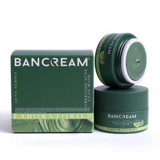 Bancream greenish acne clay mask โคลนฝรั่งเศสพอกหน้า โคลนพอกหน้าลดสิว โคลนเขียวบ้านครีมลดสิว บรรจุ 20 กรัม (1 กระปุก)