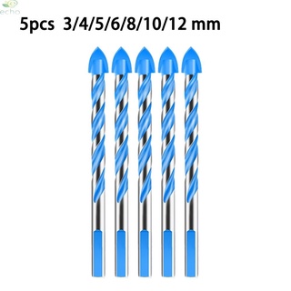 ECHO~Drill Bit Ceramic Drill Bits Drilling Glass Marble Tile 5pcs Blue Hot Sale#Ready Stock