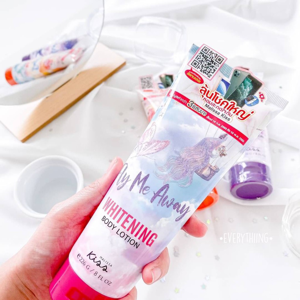 <Sale!! แท้/ถูก ส่งด่วน > โลชั่นน้ำหอม Malissa Kiss Whitening Perfume Lotion Fly Me Away 226g