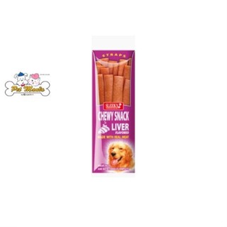 (รสตับ)SLEEKY Chewy Snack - Strap แบบแผ่น 50g.