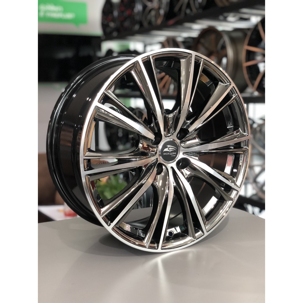 ล้อแม๊กรถยนต์ SSW WHEELS HAWK S230 Black Gloss Clear ขนาด 17"X7.5" ET:42 PCD:4X100