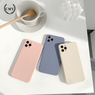 เคสไอโฟน  เคส iphone 13 เคสมือถือ แบบซิลิโคน สีพื้น สําหรับ iphone 11 pro max xs max xr 12 mini 7 plus 12 pro max 7 8 Plus Se 2020 13 pro max 13 mini