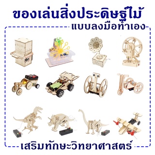 STEM ของเล่นทดลองวิทยาศาตร์ DIY ของเล่นสิ่งประดิษฐ์ไม้แบบประกอบเอง ของเล่นเสริมทักษะวิทยาศาสตร์และเทคโนโลยี