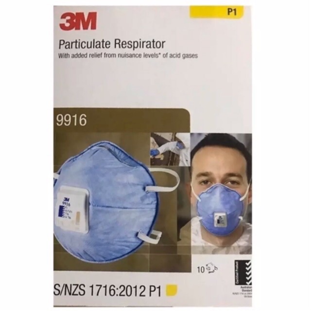 หน้ากากอนามัย 3M N95 รุ่น 9916 เกรดโรงพยาบาล ของแท้ พร้อมส่ง ราคานี้ ต่อ 1 ชิ้น