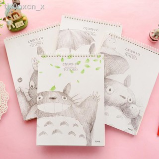 ✌&gt;นักเรียนหนังสือวาดภาพ My Neighbor Totoro A4 sketchbook blank graffiti books hand-painted sketchbooks 50 แผ่น