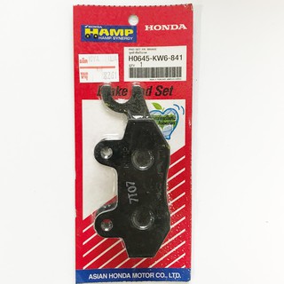 HAMP HONDA ชุดผ้าดิสก์เบรค BRAKE PAD SET สำหรับ NSR และ รุ่นอื่นๆ (H0645-KW6-841)