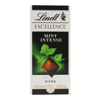 ลินด์เอ็กเซอร์แลนซ์ดาร์กมินต์อินเทนส์ 100กรัม Lindt Excellence Dark Mint Intens 100g.