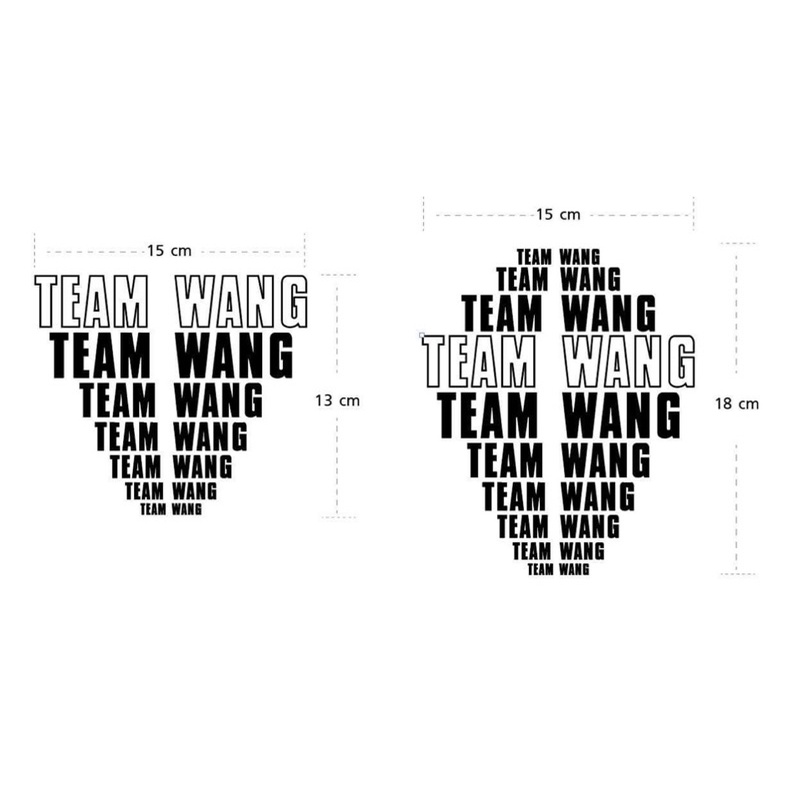stiker set TEAM WANG 3M ติดรถ ติดแก้วน้ำ