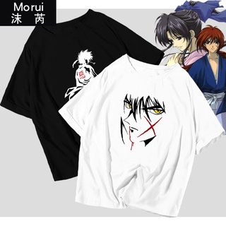 เสื้อยืดผ้าฝ้ายพิมพ์ลายแฟชั่น เสื้อยืดแขนสั้น พิมพ์ลายอนิเมะ Kenshin Xiangle Zuonosuke Hikamura Kenshin สไตล์โรแมนติก สํ