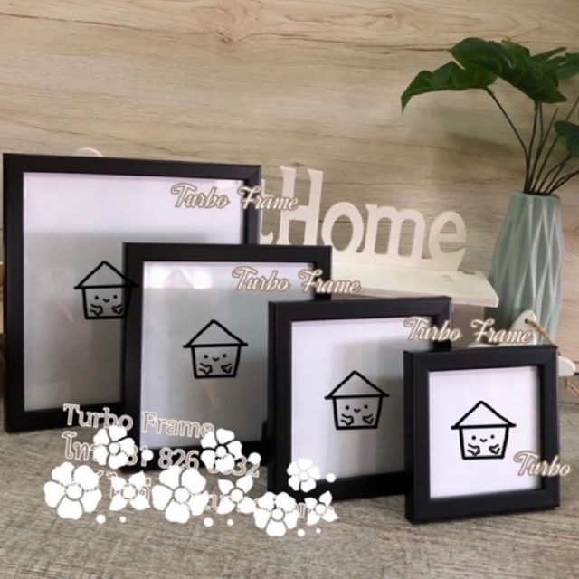 กรอบรูปสีเหลี่ยมจัตุรัสTWO-TONE ขนาด12x12”,10”x10”,8”x8” ,7x7", 6”x6” , 5”x5” , 4”x4” **กระจก +ขาตั้ง +หูแขวนผนัง **