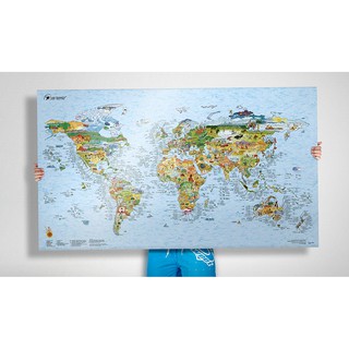 Awesome Maps : AWSAMZ001* แผนที่โลก Surftripmap The Worldmap of Surfing Poster