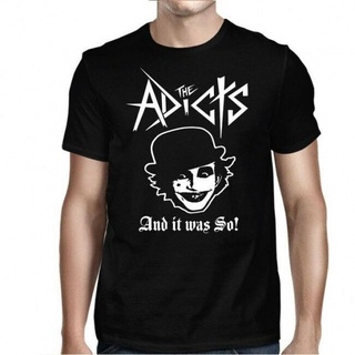 ขายดี!ขายดี เสื้อยืดลําลอง แขนสั้น พิมพ์ลาย THE ADICTS And it Was So S-M-L--2 Brand Official JSR Merch NElage45OMfgem91S