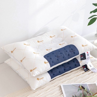 【บลูไดมอนด์】Cotton Ketsumeishi Pillow Single Buckwheat Husk Cervical Pillow Double pillow insert One-Pair Package Adult