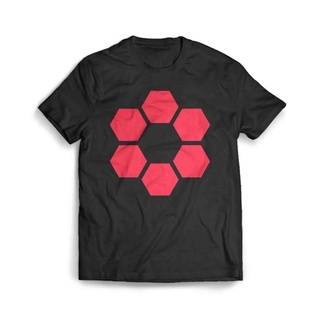 เสื้อผ้าผชเสื้อยืด ลาย Hexagon Boston CrimsonS-5XL