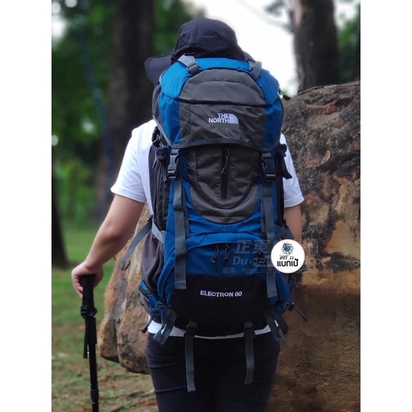 TNF backpack 60 L #พร้อมส่ง (รุ่นเสริมโครงเหล็ก+แถมผ้าคลุมกันฝน)
