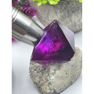 1 Pc Decoration crystal Cluster purple Alunite  on Matrix From poland Lab Grown Mineral