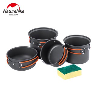 ชุดหม้อแค้มปิ้ง Naturehike ชุดหม้อสนาม เดินป่า รุ่น NH15T401-G