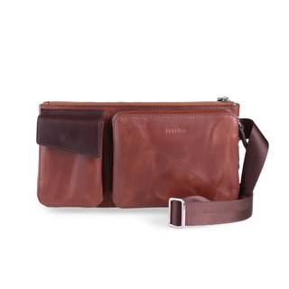 ZETTINO กระเป๋าคาดอกหนังแท้ Belt Bag Plus