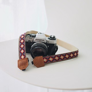 สายคล้องกล้อง Red-Navy Navajo 🎏 Small size  / Camera Strap สายสะพายกล้อง by YES IDID