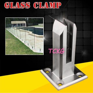 TG Floor Standing Stairs Balcony Pool Glass Spigots Post Balustrade Railing Clamp Clips @th