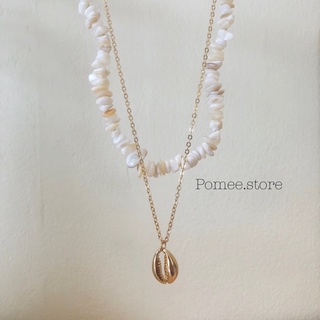 pomee.store สร้อยคอหิน จี้หอย