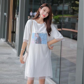 พร้อมส่ง Style&amp;CO ชุดคลุมท้อง ชุดคุณแม่ตั้งครรภ์ ชุดเดรสไซส์ใหญ่ Maternity Dress