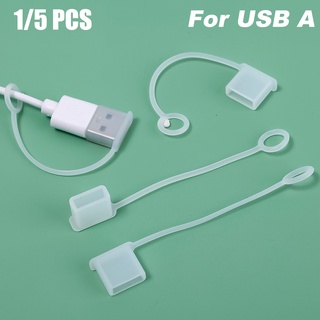 ฝาครอบปลั๊กชาร์จ กันฝุ่น พร้อมสาย USB 2.0 3.0 1/5 ชิ้น