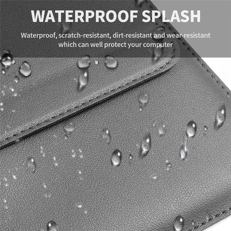 4 in 1 กระเป๋าใส่แล็ปท็อป หนังนิ่ม พับได้ พร้อมขาตั้ง สําหรับ Macbook air pro 11 12 13 14 15 16 นิ้ว