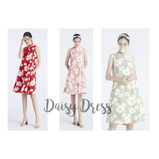 Daisy Dress เดรสคอปาด มาพร้อมหน้ากาก และผ้าคาดผม