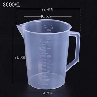 บิ๊กเกอร์พลาสติกขนาดใหญ่ ทนความร้อน ทนสารเคมี เหยือกตวงพลาสติก 5,000 มล.
