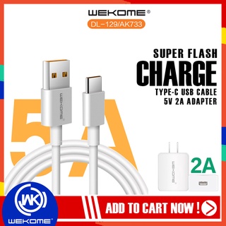 WEKOME สายชาร์จ รองรับ TypeCสายUSB TypeC และ Charger หัวชาร์จ อแดปเตอร์ (Adaptor) 5V2A ปลั๊กชาร์จ WEKOME