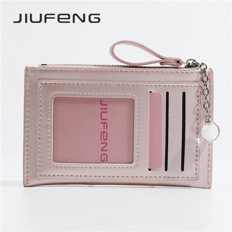 JIUFENG จิวเฟิง ผู้ถือบัตรผู้หญิงกระเป๋าสตางค์ขนาดเล็กสําหรับผู้หญิง ลานหลัง ผู้ถือบัตรกระเป๋ากระเป๋าสตางค์มุกขนาดเล็ก – โปรปัง