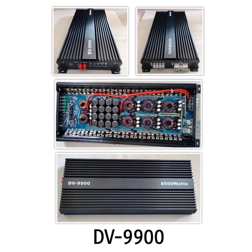 เพาเวอร์แอมป์ คลาสดี 2CH. 8500วัตต์เต็ม DV-9900 เบสหนักแน่น Power amplifier CLASS D 6000W ขับลำโพงซับ 10นิ้ว12นิ้ว15นิ้ว