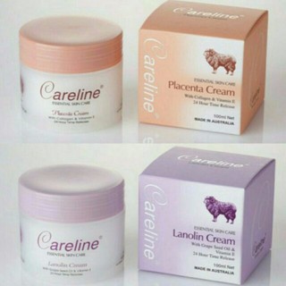 ครีมรกแกะ CARELINE ของใหม่ ESSENTIAL SKIN CARE LANOLIN CREAM WITH GRAPE SEED OIL ครีม รกแกะ ของแท้ นำเข้า จาก ออสเตรเลีย