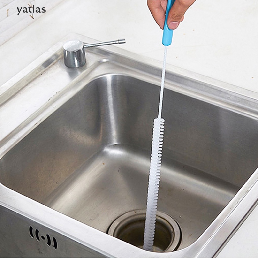 [yatlas] Sewer Cleaning Brush Drain Brush Bendable Home Sink Tub Toilet