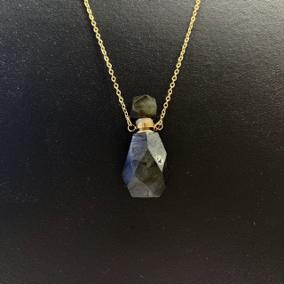 โซ่ทองเหลืองชุบสี 18k labradorite(ลาบราโดไรท์)