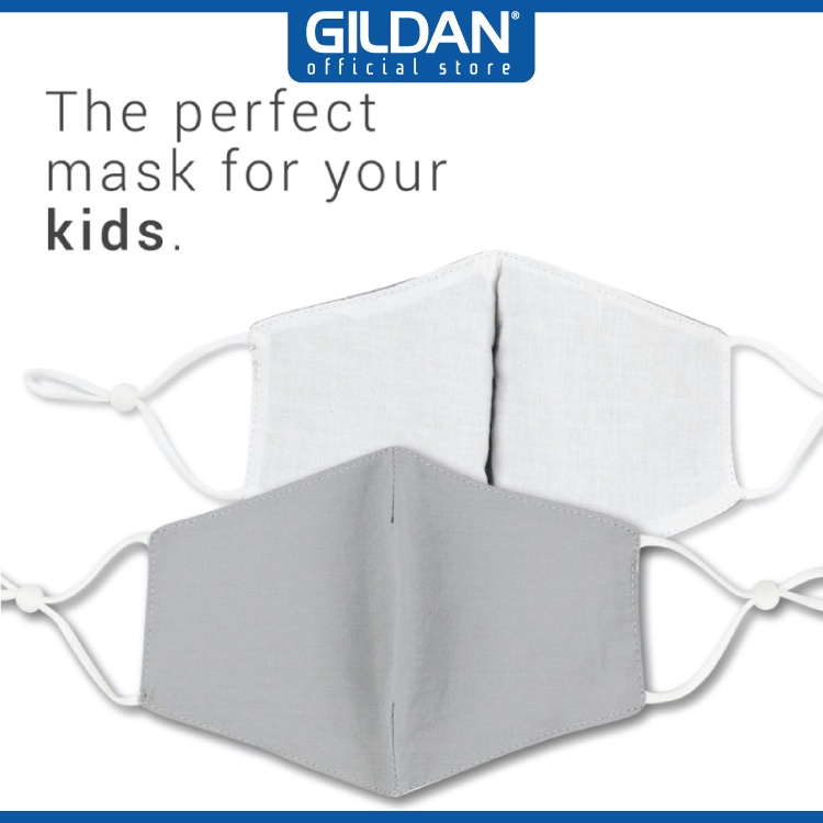 GILDAN Qstar Cotton Washable Plain Children Face Mask Random Color 1PC PACK