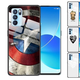 OPPO Reno 5 Pro 3 4 4G 10X Zoom Reno2 Z F F11 Pro F9 Reno6Z 5G Captain America Tempered Glass Cover Anti-Scratch Phone Case