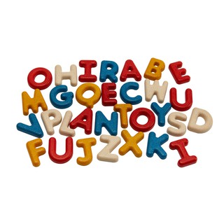 PlanToys 5406 UPPER CASE ALPHABET  ของเล่นไม้เสริมพัฒนาการ ชุดอักษรภาษาอังกฤษตัวพิมพ์ใหญ่  สำหรับเด็กอายุ 2 ขวบขึ้นไป