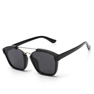 แว่นตา GAMT Fashion Square Polarized Sunglasses Colorful Mirrored Eyeglasses -  black เลนส์ปรอทสีดำ