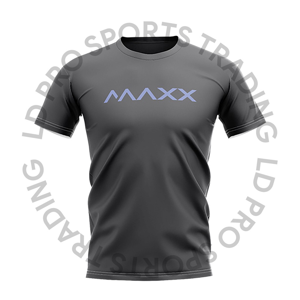 MAXX Shirt New Plain Tee Badminton Jersey (สีเทาเข้ม) MX-NV04