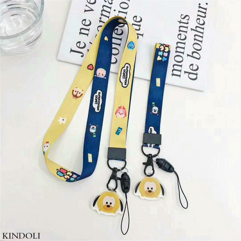 Disney Chip n Dale Goofy Design Lanyard Mobile Phone Key Tag Camera Neck Strapเชือกเส้นเล็กสายคล้องคอ