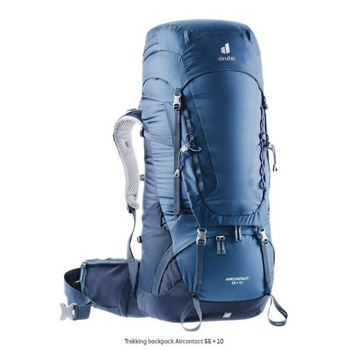 ***อ่านรายละเอียดก่อนสั่ง สินค้ามีตำหนิ Sale 40%***เป้ deuter รุ่น Aircontact 55+10 โลโก้ใหม่ ปี 2021 สีน้ำเงิน Midnight