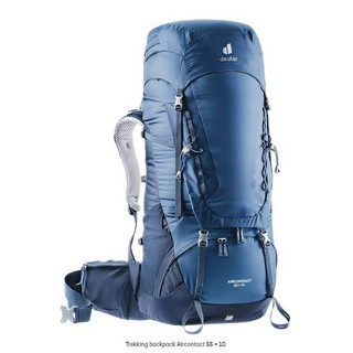 เป้ deuter รุ่น Aircontact 55+10 โลโก้ใหม่ ปี 2021 สีน้ำเงิน Midnight Navy