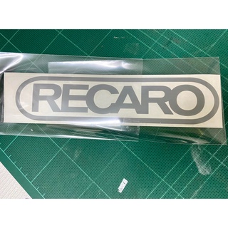 สติ๊กเกอร์งานตัด  RECARO สีเทา