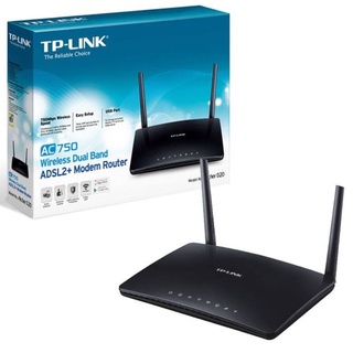 เราเตอร์ TP-LINK ARCHER-D20 AC750 WIRELESS DUAL BAND ADSL2+MODEM ROUTER