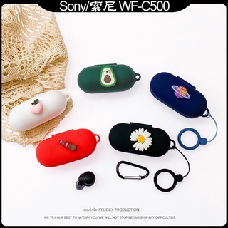 เคสหูฟังบลูทูธ แบบนิ่ม กันกระแทก สําหรับ Sony Wf-c500 Wf-c500