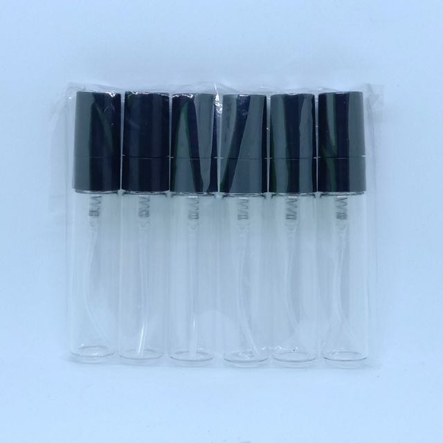 ขวดสเปรย์ ฝาดำ 5ml แพ็ค6อัน ขวดน้ำหอม ขวดป่าว ขวดแก้ว bottle perfume spray 5ml (pack 6pcs)