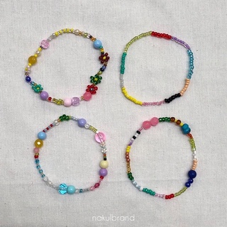 (สั่งทำ 1-2 วัน) 🌈 Colorful bead bracelet✨สร้อยข้อมือหลากสี